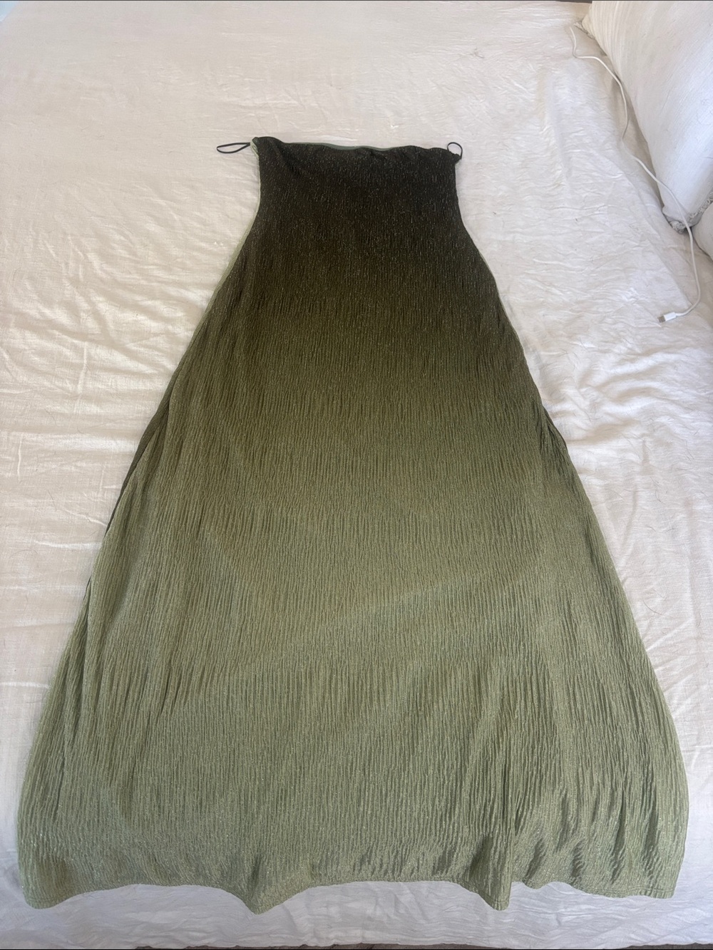 Brianna Sage Ombre Strapless Maxi Dress